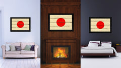 Japan Country Flag Vintage Canvas Print with Black Picture Frame Home Decor Gifts Wall Art Decoration Artwork