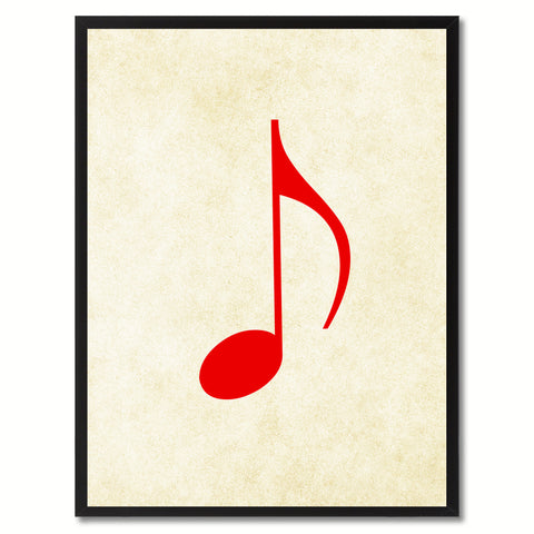 Treble Music Orange Canvas Print Pictures Frames Office Home Décor Wall Art Gifts
