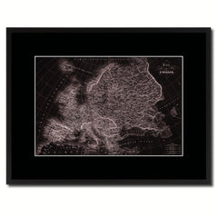 Europe Vintage Vivid Sepia Map Canvas Print, Picture Frames Home Decor Wall Art Decoration Gifts