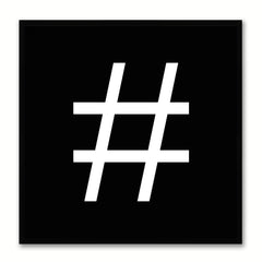 Hashtag Social Media Icon Canvas Print Picture Frame Wall Art Home Decor
