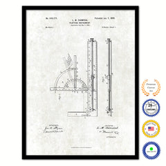 1900 Plotting Instrument Old Patent Art Print on Canvas Custom Framed Vintage Home Decor Wall Decoration Great for Gifts