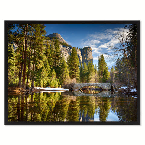 Yosemite National Park Sign Landscape Photo Canvas Print Pictures Frames Home Décor Wall Art Gifts