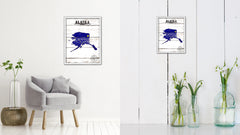 Alaska Flag Gifts Home Decor Wall Art Canvas Print with Custom Picture Frame