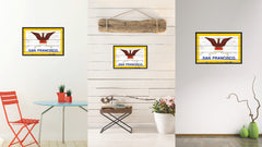 San Francisco City California State Flag Vintage Canvas Print with Black Picture Frame Home Decor Wall Art Collectible Decoration Artwork Gifts