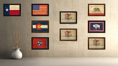 Illnoise Vintage Flag Canvas Print, Picture Frame Gift Ideas Home Décor Wall Art Decoration