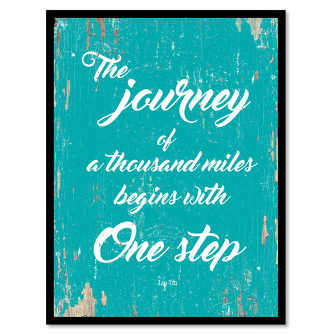 The Journey Of A Thousand Miles Lao Tzu Quote Saying Home Decor Wall Art Gift Ideas 111879