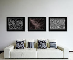 Peru Bolivia Vintage Vivid Sepia Map Canvas Print, Picture Frames Home Decor Wall Art Decoration Gifts