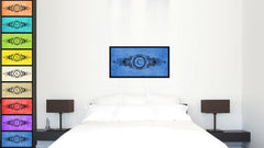 Alphabet Letter C Blue Canvas Print Black Frame Kids Bedroom Wall Décor Home Art