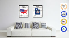 Utah State Flag Gifts Home Decor Wall Art Canvas Print Picture Frames