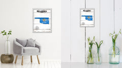 Oklahoma Flag Gifts Home Decor Wall Art Canvas Print with Custom Picture Frame