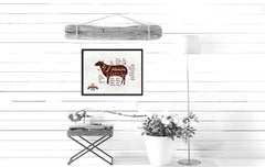 Lamb Meat Cuts Butchers Chart Canvas Print Picture Frame Home Decor Wall Art Gifts
