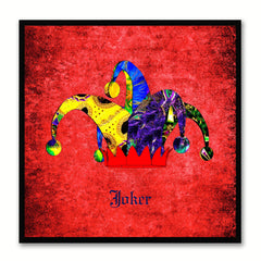 Joker Red Canvas Print Black Frame Kids Bedroom Wall Home Décor