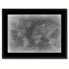 Ancient World Vintage Monochrome Map Canvas Print, Gifts Picture Frames Home Decor Wall Art