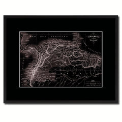Columbia Venezuela Guianna Vintage Vivid Sepia Map Canvas Print, Picture Frames Home Decor Wall Art Decoration Gifts