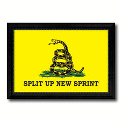 Split Up New Sprint Military Flag Canvas Print Black Picture Frame Gifts Home Decor Wall Art