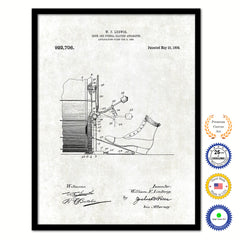 1909 Drum and Cymbal Playing Apparatus Old Patent Art Print on Canvas Custom Framed Vintage Home Decor Wall Decoration Great for Gifts