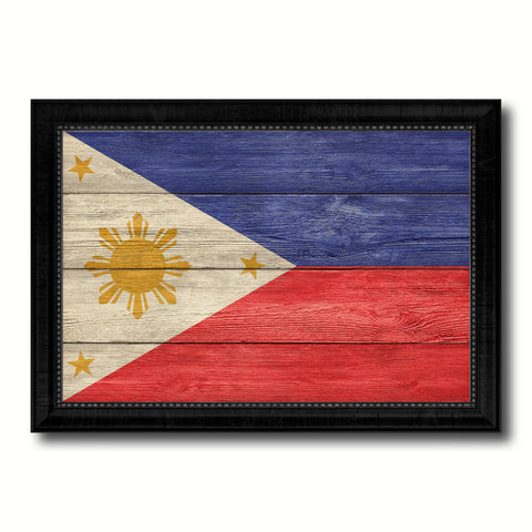 Philippines Country Flag Texture Canvas Print with Black Picture Frame Home Decor Wall Art Decoration Collection Gift Ideas