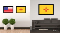 New Mexico State Flag Canvas Print with Custom Black Picture Frame Home Decor Wall Art Decoration Gifts
