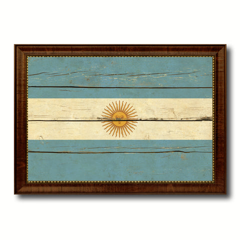 Western Samoa Country Flag Vintage Canvas Print with Brown Picture Frame Home Decor Gifts Wall Art Decoration Artwork