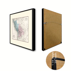 Peru Bolivia Vintage Antique Map Wall Art Home Decor Gift Ideas Canvas Print Custom Picture Frame