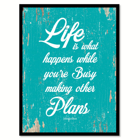 Life Is What Happens John Lennon Quote Saying Home Decor Wall Art Gift Ideas 111805