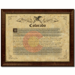 Colorado Vintage History Flag Canvas Print, Picture Frame Gift Ideas Home Décor Wall Art Decoration
