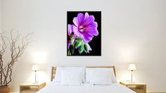 Purple Cranesbill Geranium Flower Framed Canvas Print Home Décor Wall Art