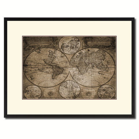 Johann Baptist Homann Vintage Sepia Map Canvas Print, Picture Frame Gifts Home Decor Wall Art Decoration