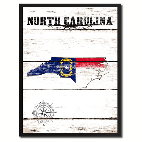 North Carolina State Flag Gifts Home Decor Wall Art Canvas Print Picture Frames