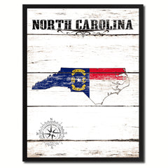 North Carolina State Flag Gifts Home Decor Wall Art Canvas Print Picture Frames