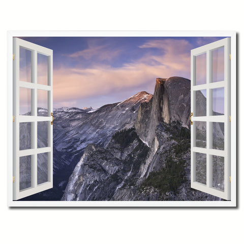 Bridal Veil Falls Yosemite National Park California Picture French Window Framed Canvas Print Home Decor Wall Art Collection