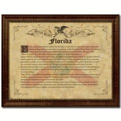 Florida Vintage History Flag Canvas Print, Picture Frame Gift Ideas Home Décor Wall Art Decoration