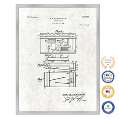 1940 Electric Piano Old Patent Art Print on Canvas Custom Framed Vintage Home Decor Wall Decoration Great for Gifts