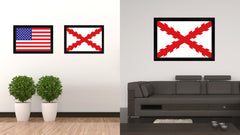 Spanish Ensign Spain Royal War Military Flag Canvas Print Black Picture Frame Gifts Home Decor Wall Art