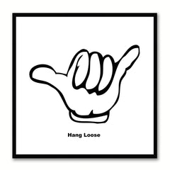Hangloose Social Media Icon Canvas Print Picture Frame Wall Art Home Decor