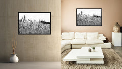 Nutritious Nature Grain Paddy Field Black and White Landscape decor, National Park, Sightseeing, Attractions, Black Frame