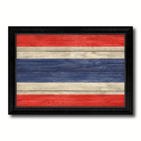 Thailand Country Flag Texture Canvas Print with Black Picture Frame Home Decor Wall Art Decoration Collection Gift Ideas