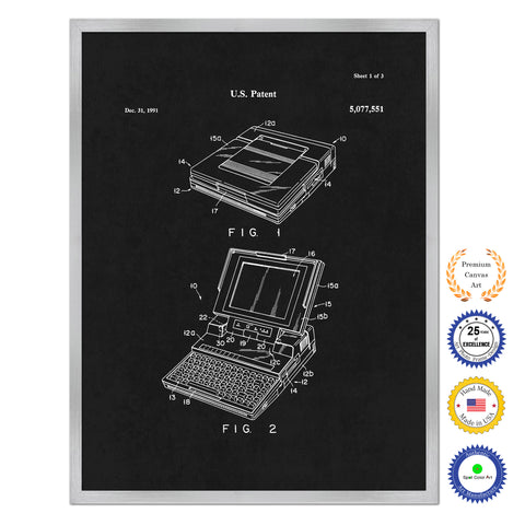 1989 Display panel open closed detection mechanism Old Patent Art Print on Canvas Custom Framed Vintage Home Decor Wall Decoration Great for Gifts