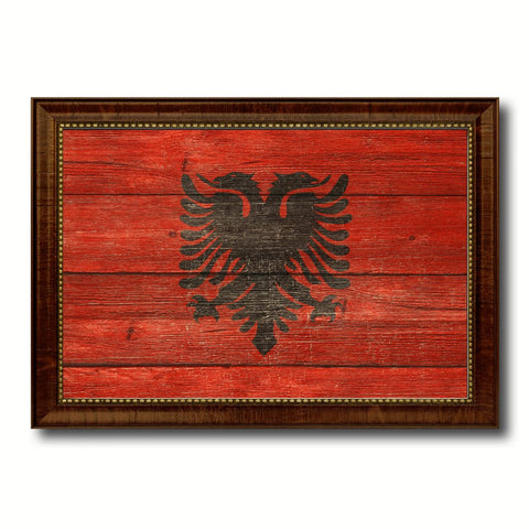 Austria Country Flag Vintage Canvas Print with Black Picture Frame Home Decor Gifts Wall Art Decoration Artwork