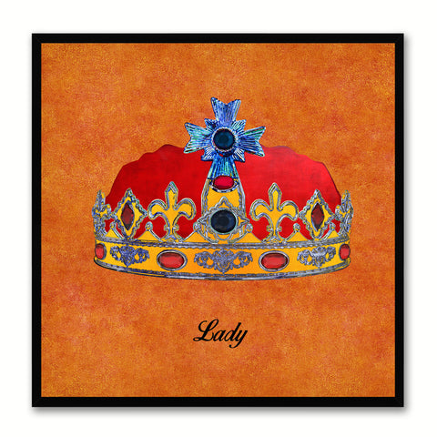 Lady Red Canvas Print Black Frame Kids Bedroom Wall Home Décor