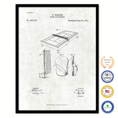 1891 Game Attachement Old Patent Art Print on Canvas Custom Framed Vintage Home Decor Wall Decoration Great for Gifts