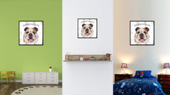 English Bulldog Dog Canvas Print Picture Frame Gift Home Decor Wall Art Decoration