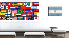 Argentina Country National Flag Vintage Canvas Print with Picture Frame Home Decor Wall Art Collection Gift Ideas