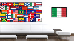 Italy Country National Flag Vintage Canvas Print with Picture Frame Home Decor Wall Art Collection Gift Ideas