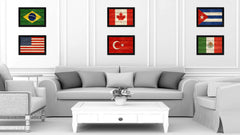 Turkey Country Flag Texture Canvas Print with Black Picture Frame Home Decor Wall Art Decoration Collection Gift Ideas