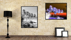 Palm Tree BW Landscape Photo Canvas Print Pictures Frames Home Décor Wall Art Gifts