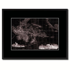 Oceania Australia New Zealand Vintage Vivid Sepia Map Canvas Print, Picture Frames Home Decor Wall Art Decoration Gifts