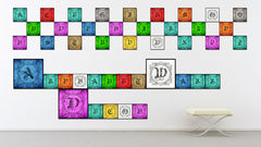 Alphabet R Purple Canvas Print Black Frame Kids Bedroom Wall Décor Home Art