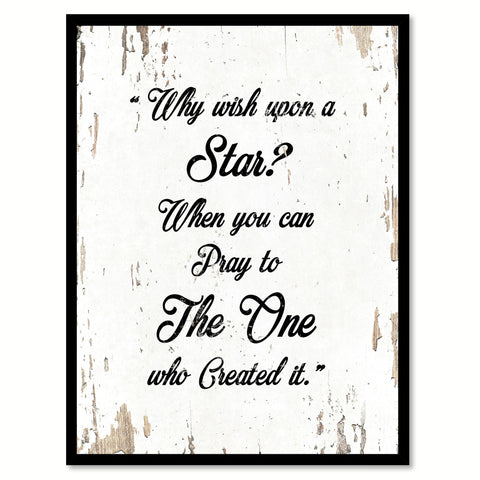 Why Wish Upon A Star Quote Saying Gift Ideas Home Decor Wall Art 111634