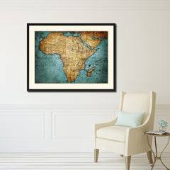 Africa Mapmaker Vintage Antique Map Wall Art Home Decor Gift Ideas Canvas Print Custom Picture Frame